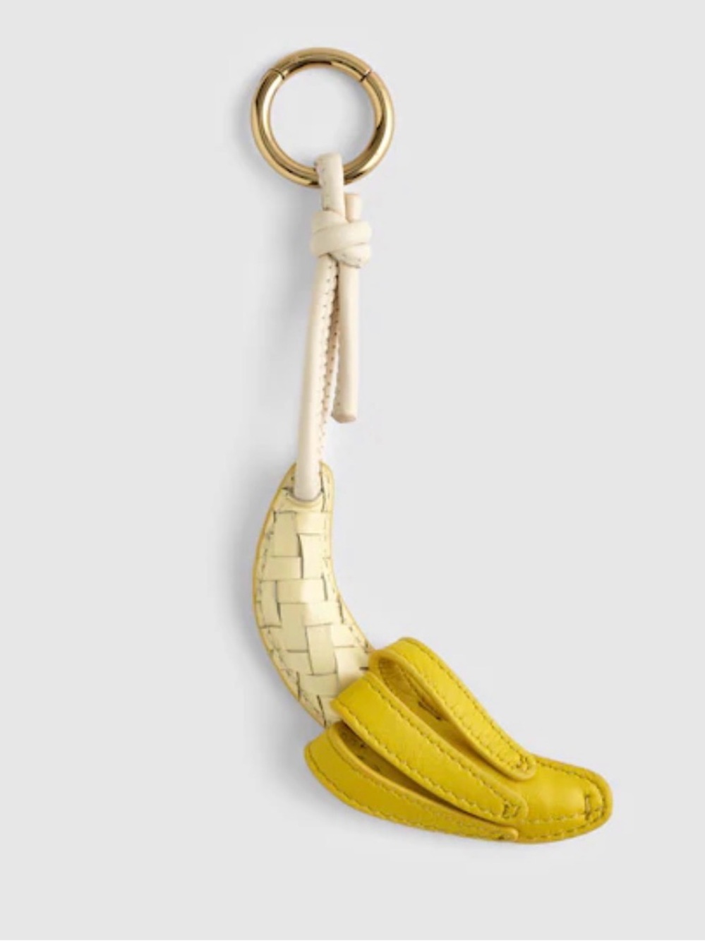 Madewell Leather Banana Keychain or Purse Charm - New